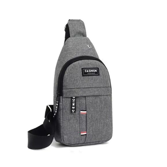 Unisex Sling Bag in Charcoal Gray - Picture 1 of 2